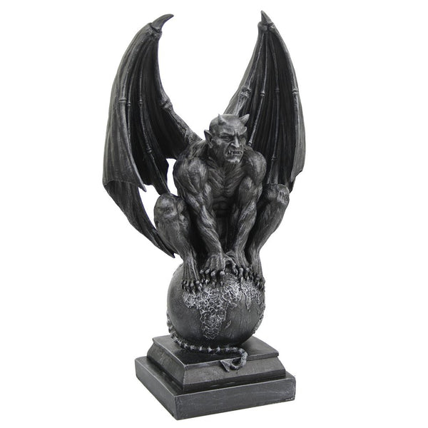 Winged Devil with Its Evil Grip On This World Symbolic Desktop Figurine 12 Inch Tall