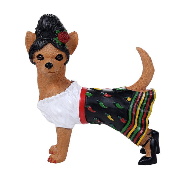 Adorable Red Hot Chili Senorita Chihuahua Collection Cute Chihuahua In Costume Dog Collectible