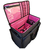 Kiota Soft Makeup Case on Wheels Cosmetic Trolley Inside Removable Storage Pockets