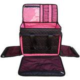 Kiota Soft Makeup Case on Wheels Cosmetic Trolley Inside Removable Storage Pockets