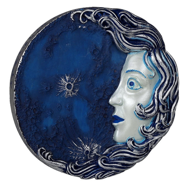 Decorative Luna Goddess Round Wall Plaque Designed by Oberon Zell 5.75 Inches Diameter