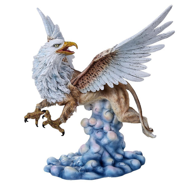 Legendary Heraldic Creature Griffin Figurine With Eagle Head Wings and Talons on Lioness Body Collectible Figurine