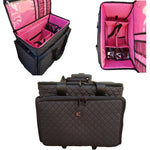 Kiota Soft Makeup Case on Wheels Cosmetic Trolley Inside Removable Storage Pockets