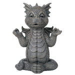 Garden Dragon Meditation Inner Peace Yoga Decorative Garden Accent Sculpture Stone Finish 10 Inch Tall