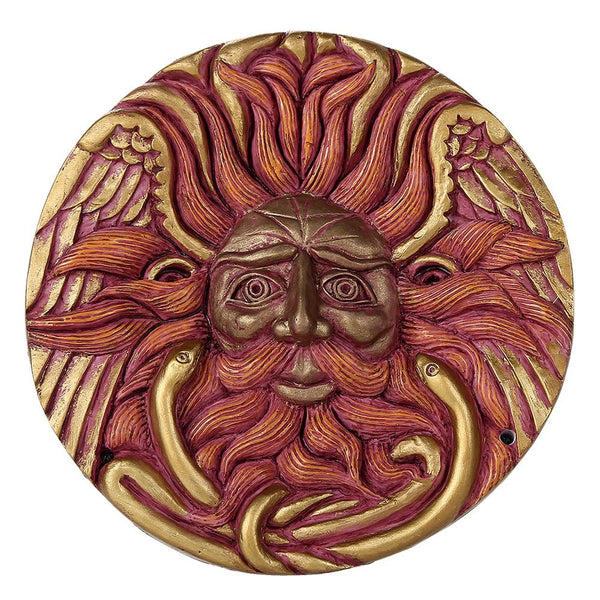 Belenos Sun God Round Wall Plaque Designed by Oberon Zell 5.75 Inches Diameter
