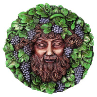 Decorative Bacchus Round Wall Plaque Designed by Oberon Zell 5.75 Inches Diameter