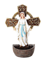 Our Lady of Grace Holy Water Font Religious Sacrament Wall Decor 6.75 inches