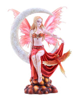 Four Elements Celestial Moon Fairy Figurine Earth Wind Frost Fire Collectible Figurine Nene Thomas Art Inspiration Official Licensed Collectible 12 Inch Tall (Fire)