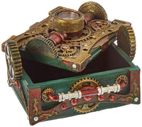 Steampunk Gear Compass Trinket / Jewelry Box