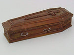 PTC 8.25 Inch Cross Embellished Coffin Jewelry/Trinket Box Figurine