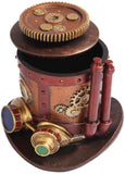 PTC 7 Inch Steampunk Themed Machinery Hat Jewelry/Trinket Box Figurine