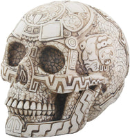 Aztec Skull Head Figurine Display Decoration