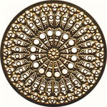 YTC Copper Colored Notre Dame Cathedral Rose Window Ornament Decoration