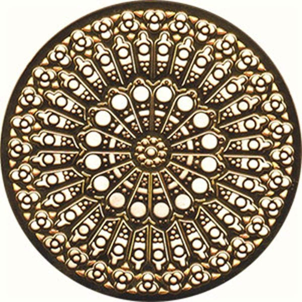 YTC Copper Colored Notre Dame Cathedral Rose Window Ornament Decoration