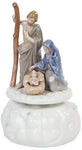 PTC 5.50 Inch Porcelain Holy Family Nativity Musical Box, White