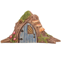 Pacific Giftware Miniature Fairy Garden of Enchantment Fairy Tree Trunk Cottage with Door Figurine Display 4.75 Inches