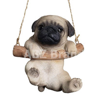 ABZ Brand Loving Cute Animal Pet Puppy Kitten Hanging Collectible Figurine Statue (Pug)