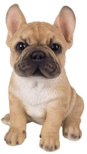 Pacific Giftware French Bulldog Puppy Statue Realistic Glass Eyes