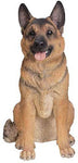 Pacific Trading Realistic Life Size Sitting German Shepherd Statue Home Decor Amazing Likeness