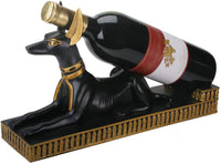 Egyptian Anubis Wine Bottle Holder - Collectible Egypt Decoration