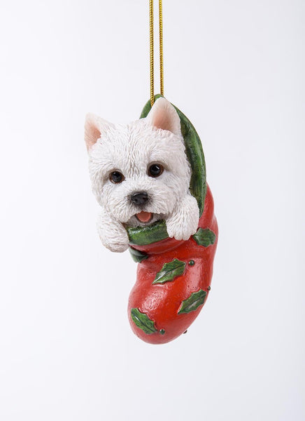 Pacific Giftware Westie Puppy Decorative Holiday Festive Christmas Hanging Ornament