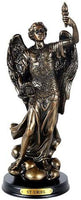 Pacific Giftware St. Uriel Archangel of Light and Wisdom Figurine 8 Inch Tall Wooden Base with Brass Name Plate