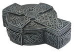 Celtic Cross Box - Collectible Tribal Container Statue Figurine