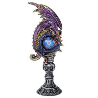 Pacific Giftware Guardian Dragon On Ocular Tower Figurine Tabletop Display