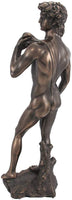 Michelangelo's "David" Bronzed Finish Statue Nude Sculpture