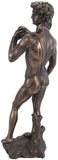Michelangelo's "David" Bronzed Finish Statue Nude Sculpture