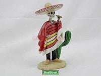 Dod Bandito Mexican Bandit with Cigar Skeleton Outlaw Sculpture