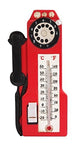 PTC 7 Inch Red Old Style Telephone Wall Thermometer Statue Figurine