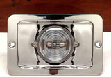 MARINE BOAT STERN LIGHT RECTANGULAR STAINLESS STEEL SPASHPROOF FLUSH MOUNT