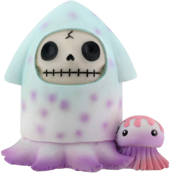 SUMMIT COLLECTION Furrybones Squeed Signature Skeleton in Squid Costume with Tiny Jelly Fish