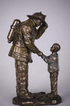 Child Thanking Fireman Statue