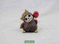 Furrybones Hootie Signature Skeleton in Brown Owl Costume with Red Lollipop