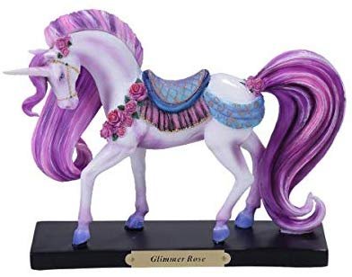Pacific Giftware PT Official Rose Khan Glimmer Rose Unicorn Resin Figurine Statue