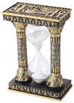 Pacific Giftware 5.75 Inches Ancient Egyptian Black and Golden Column Sandtimer Statue Figurine