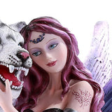 Pacific Giftware Large Gentle Fairy with Beautiful Wings Embracing White Tiger Collectible 14 Inch Figurine