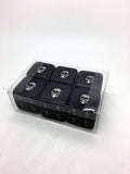 Pacific Giftware Decorative Black Skull Dice of Death 1.5 Inches Each Set of 6