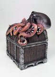 Decorative Davy Jones Locker Treasure Chest with Octopus Collectible Trinket Box 5 Inches