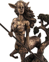 PTC 10.75 Inch Dryad Grecian Goddess with Spear Resin Statue Figurine