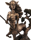 PTC 10.75 Inch Dryad Grecian Goddess with Spear Resin Statue Figurine