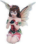 Pacific Giftware Fairy Garden Flower Fairy with Ladybug Decorative Mini Garden of Enchantment Figurine 3 Inch