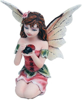 Pacific Giftware Fairy Garden Flower Fairy with Ladybug Decorative Mini Garden of Enchantment Figurine 3 Inch