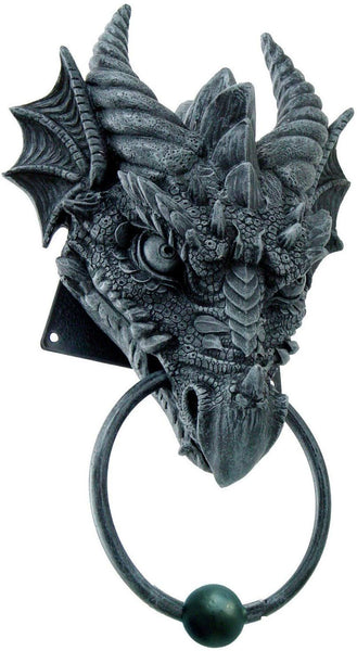 9.25 Inch Gargoyle Dragon Door Knocker Resin Statue Figurine