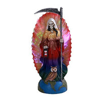 Pacific Giftware PT Santa Muerte Saint Death Grim Reaper LED Color Changing Resin Statue Figurine