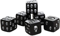 Pacific Giftware Decorative Black Skull Dice of Death 1.5 Inches Each Set of 6