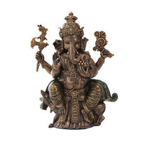 8 Inch Sitting Ganesha Indian Hindu Mythological Statue Figurine