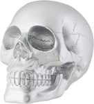 Silver Skull Head Collectible Skeleton Decoration Figure